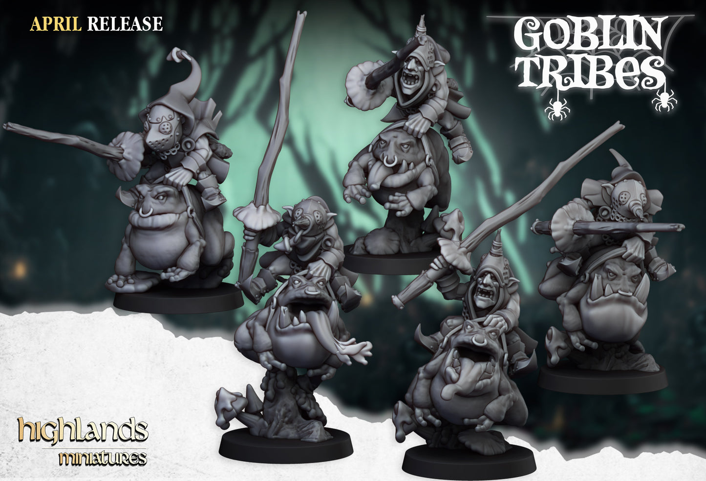 Swamp Goblins Frog Riders with sticks